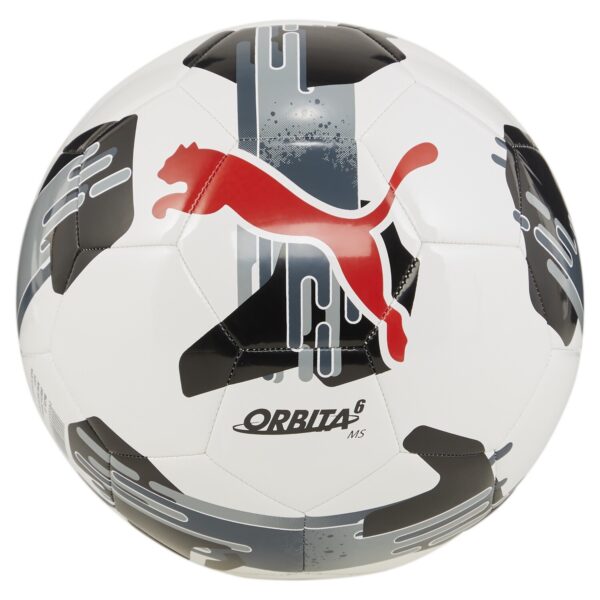 PELOTA N° 5 COLOR BLANCO Y NEGRO CON ROJO PUMA