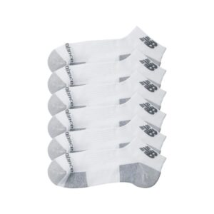 MEDIA SOQUETE COLOR BLANCO C/ GRIS PACK X3 NEW BALANCE