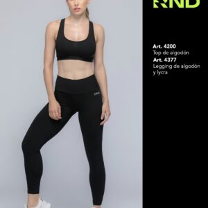 TOP DAMA NEGRO ALGODON RONDINA