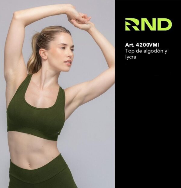 RD4200VMI TOP DAMA VERDE ALGODON RONDINA