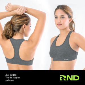 TOP DAMA GRIS OSCURO RONDINA