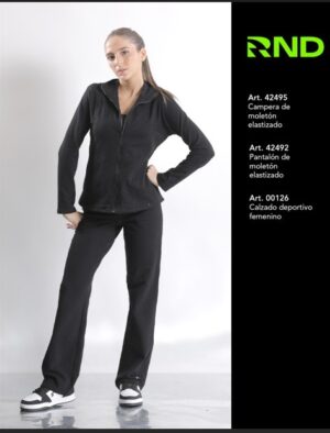 PANTALON DAMA NEGRO MOLETON RONDINA