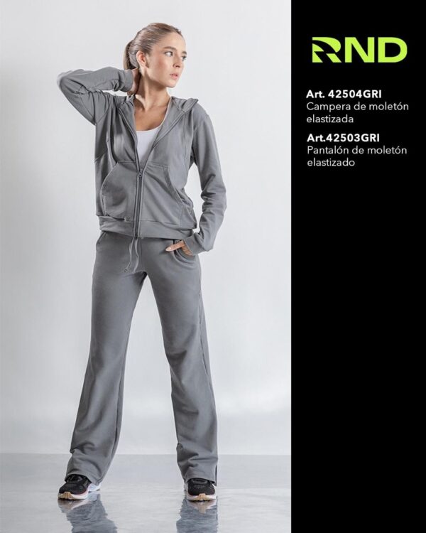 PANTALON DAMA GRIS MOLETON RONDINA