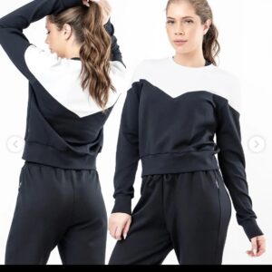 PULOVER DAMA NEGRO C/ BLANCO RONDINA