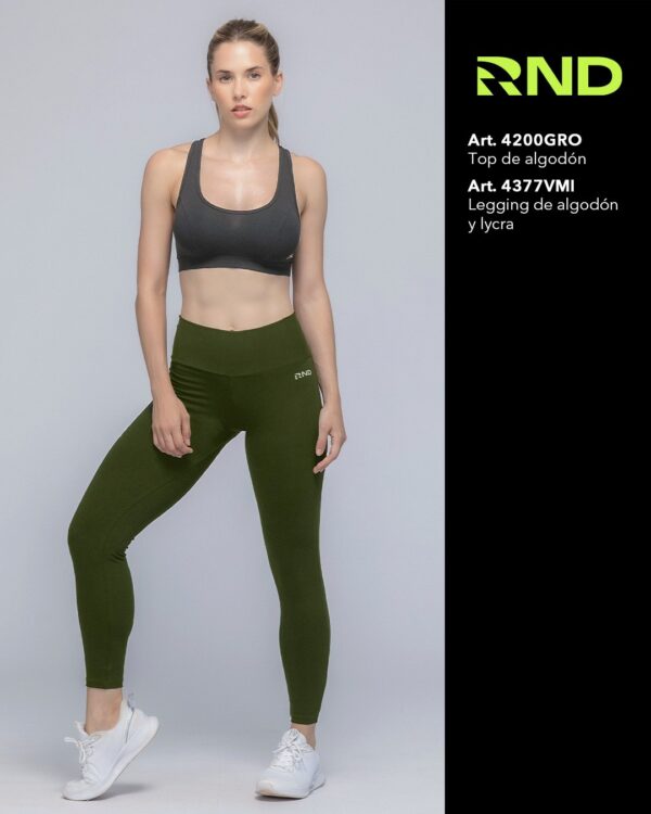 CALZA LARGA ALGODON DAMA VERDE RONDINA