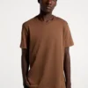 REMERA BASICA ALGODON CABALLERO MARRON HERING