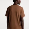 REMERA BASICA ALGODON CABALLERO MARRON HERING