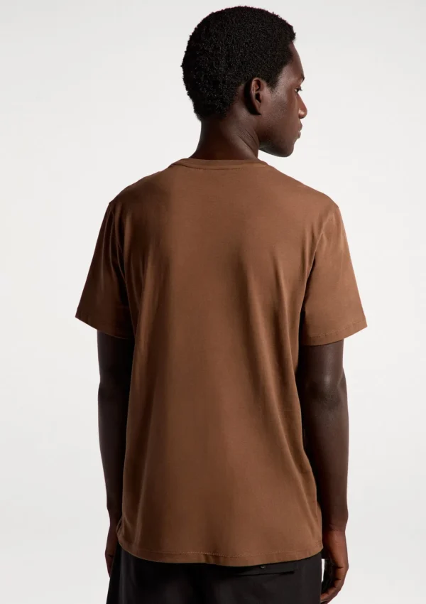 REMERA BASICA ALGODON CABALLERO MARRON HERING