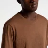 REMERA BASICA ALGODON CABALLERO MARRON HERING