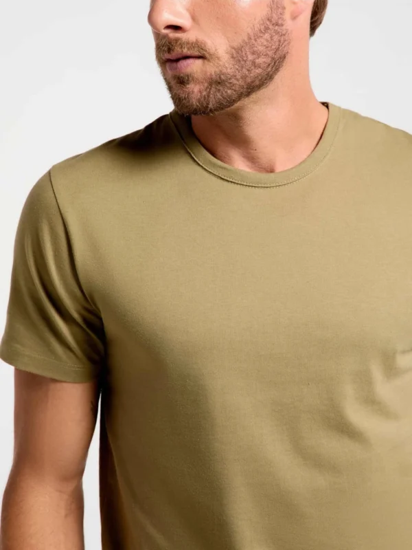 REMERA BASICA ALGODON CABALLERO VERDE HERING
