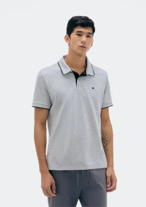 036H3VEN-01 REMERA POLO CABALLERO GRIS HERING