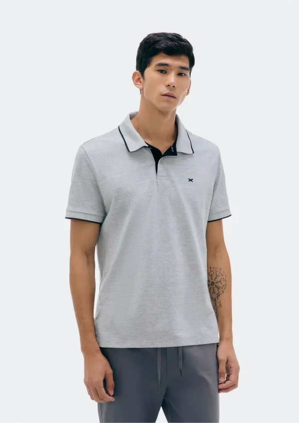 REMERA POLO CABALLERO GRIS HERING