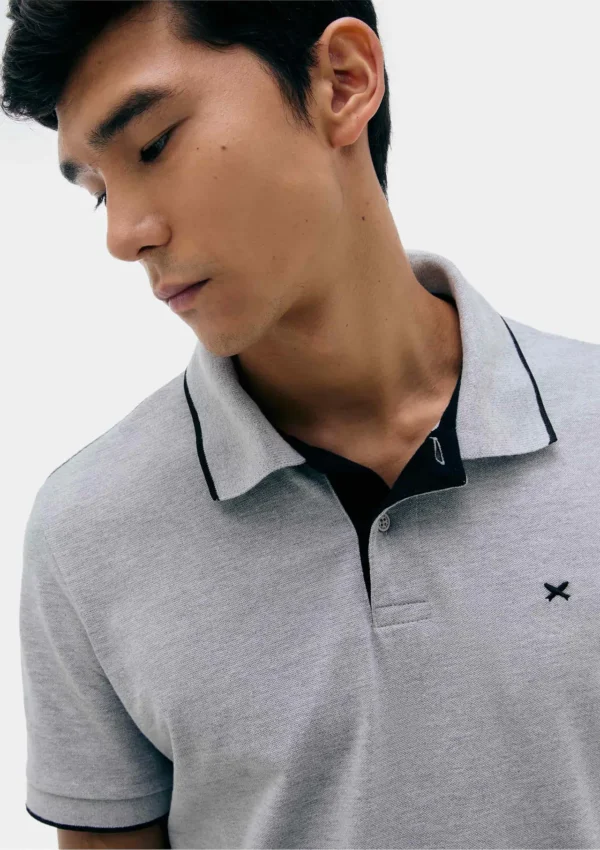 REMERA POLO CABALLERO GRIS HERING