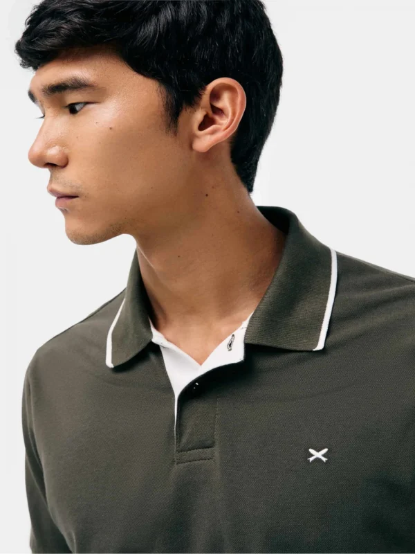 036H7QEN-02 REMERA POLO VERDE MUSGO HERING