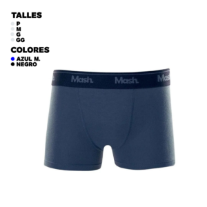 07040MASH BOXER DE ALGODON AZUL Y NEGRO MASH