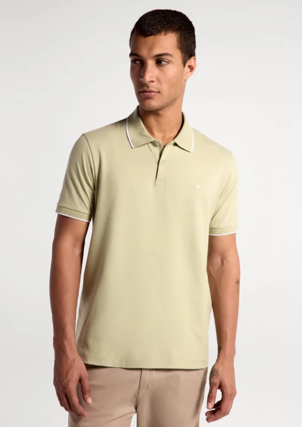 3M4MWG6EN-1 REMERA POLO PIQUET CABALLERO VERDE LIMON HERING