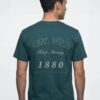 4F8730KEN-2 REMERA BASICA C/ DISEÑO VERDE HERING