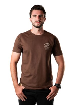 IB19780-1 REMERA DE ALGODÓN CABALLERO COLOR MARRÓN CON DISEÑO IBR FASHION