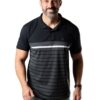 REMERA POLO CABALLERO COLOR NEGRO CON GRIS IBR FASHION