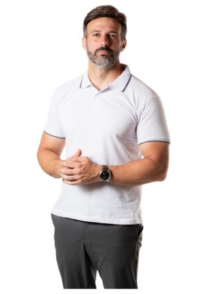 IB20888BLANCO-1 REMERA POLO CABALLERO COLOR BLANCO IBR FASHION