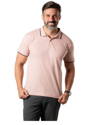 IB20888ROSA-1 REMERA POLO CABALLERO COLOR ROSA CLARO IBR FASHION