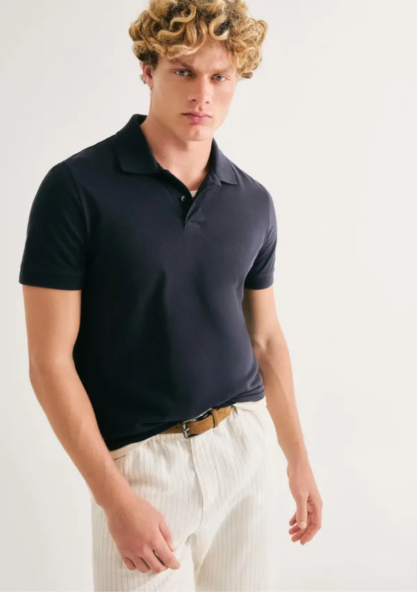 REMERA POLO CABALLERO AZUL MARINO HERING