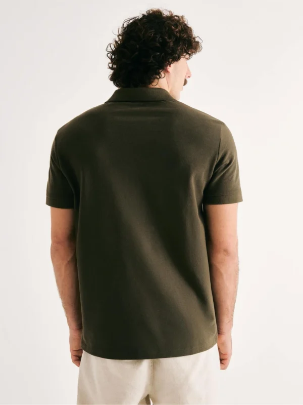 N3A7NATEN-02 REMERA POLO PIQUET CABALLERO VERDE OSCURO HERING