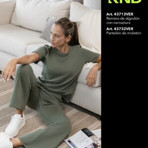 PANTALON DAMA MOLETON VERDE RONDINA