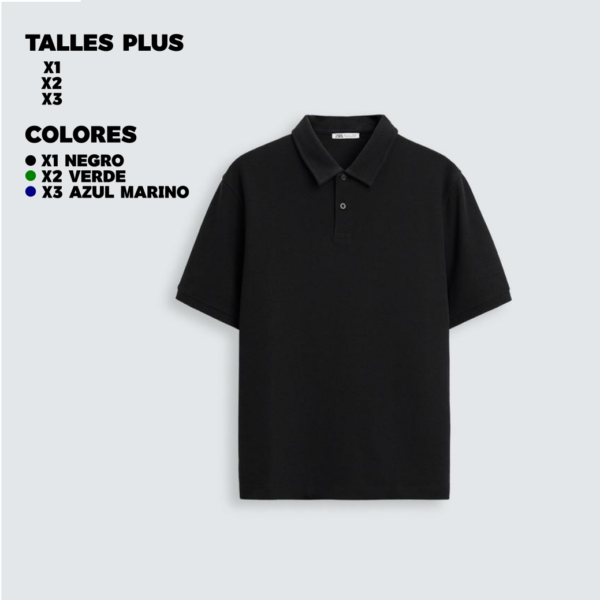 REMERA POLO CABALLERO NEGRO VERDE Y AZUL M. STYLE CLASSICS SEEDER