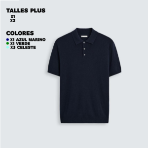 SE0105078 REMERA POLO CABALLERO AZUL VERDE CELESTE STYLE CLASSICS SEEDER