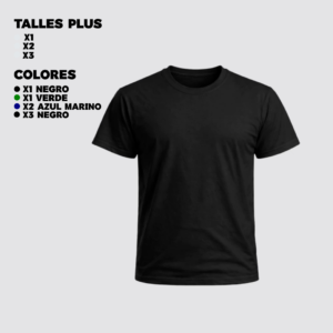 REMERA ALGODON CABALLERO NEGRO VERDE AZUL STYLE CLASSICS SEEDER