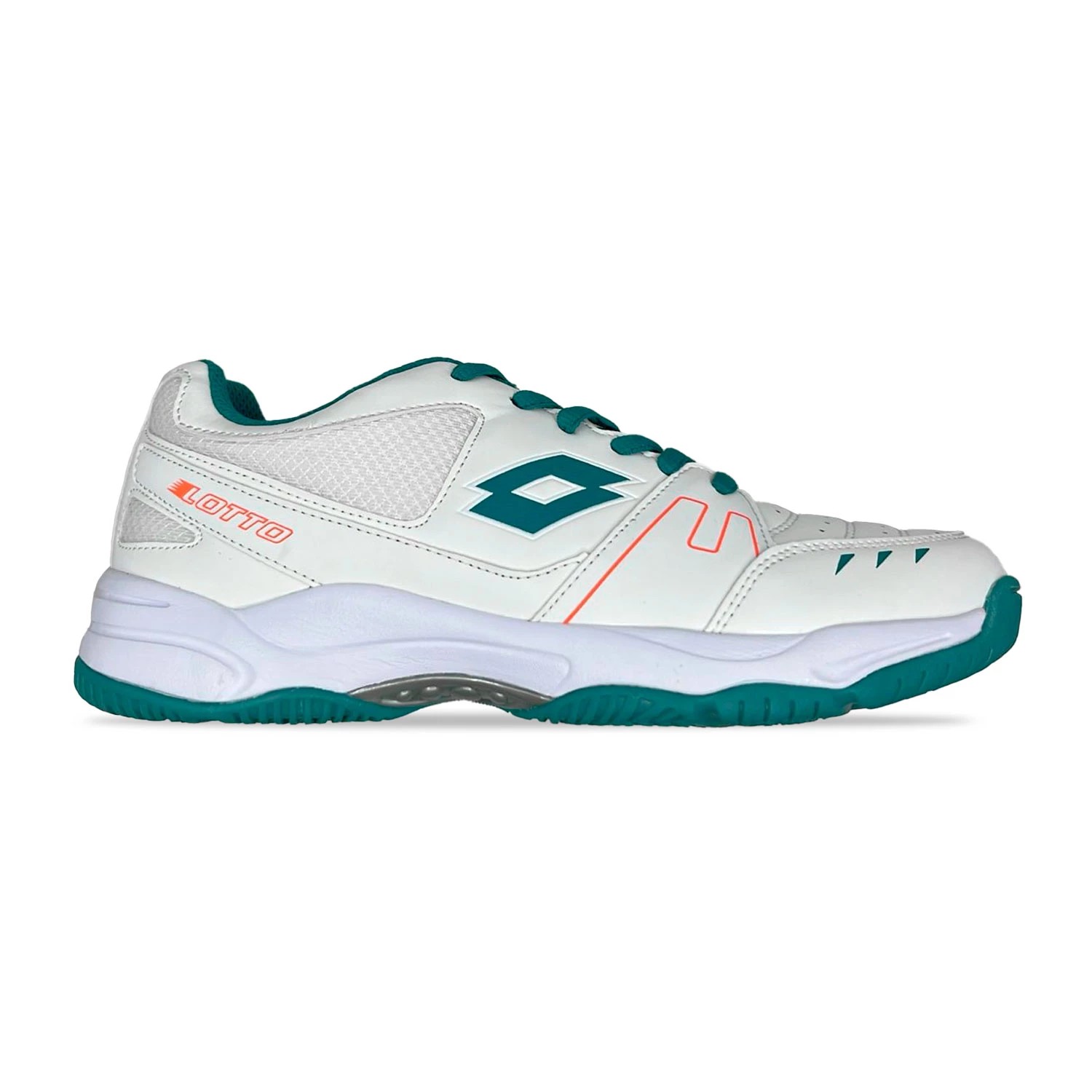 CALZADO PARA TENIS UNISEX COLOR BLANCO CON VERDE LOTTO