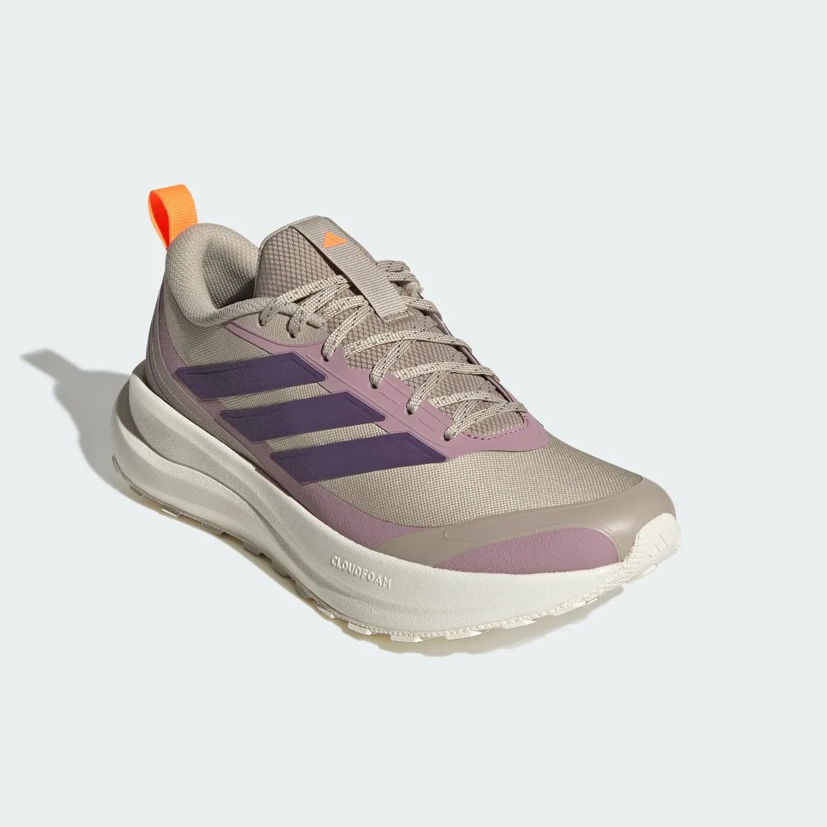 CALZADO RUNNING DAMA COLOR BEIGE CON LILA ADIDAS - Imagen 2