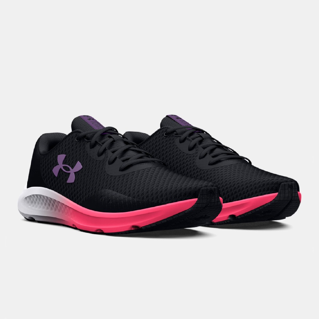 UNDER ARMOUR UA CHARGED PURSUIT 3 MUJER NEGRO, ROSA Y VIOLETA - Imagen 5