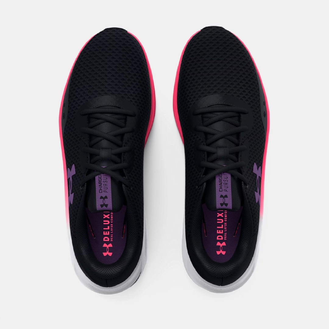 UNDER ARMOUR UA CHARGED PURSUIT 3 MUJER NEGRO, ROSA Y VIOLETA - Imagen 4