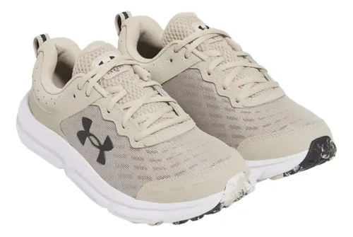 UNDER ARMOUR UA CHARGED ASSERT 10 HOMBRE BEIGE Y BLANCO - Imagen 5